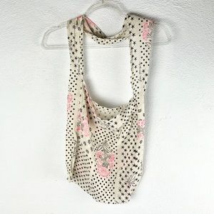 FREE PEOPLE |🌸⭐️Floral Stars Boho Thin Lightweight Shoulder Crossbody Hobo Bag